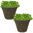 Sunnydaze Franklin Polyresin Outdoor Flowerpot Planter