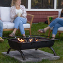 Sunnydaze 36" Northland Outdoor Fire Pit with Grill and Spark Screen