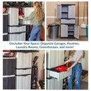 Sunnydaze Plastic Garage Storage Cabinet with 2 Adjustable Shelves
