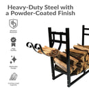 Sunnydaze Outdoor Log Storage Rack with Kindling Holder