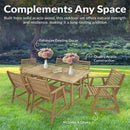 Sunnydaze Hatteras 7-Piece Outdoor Dining Set with Umbrella Hole - Patio Dining Set for 6