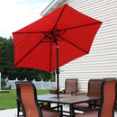 Sunnydaze Aluminum Outdoor Patio Umbrella with Tilt and Crank