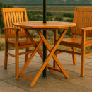 Sunnydaze Meranti Wood Octagon Outdoor Folding Patio Table