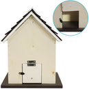 Sunnydaze Decorative Wooden Hanging Bird House with Solar Light - 9.25"