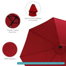 Sunnydaze Aluminum Outdoor Patio Umbrella with Tilt and Crank