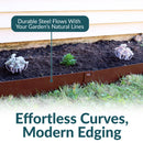 Sunnydaze Metal Landscape Edging Border - Set of 5 - 42" Sections