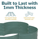 Sunnydaze Galvanized Steel Raised Garden Bed
