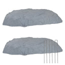 Sunnydaze Polyresin Landscape Rock Cover with Stakes