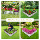 Sunnydaze Galvanized Steel L-Shaped Raised Garden Bed