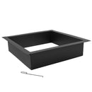 Sunnydaze Heavy Duty Square Fire Pit Ring Insert - DIY Fire Pit - Above or In-Ground - Steel
