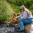 Sunnydaze Wooden Decorative Wheelbarrow Planter - 35" W x 10.25" D x 12" H