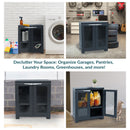 Sunnydaze Plastic Garage Storage Cabinet with Adjustable Shelf