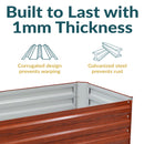 Sunnydaze Galvanized Steel Raised Garden Bed