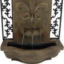 Sunnydaze French Lily Outdoor Wall Fountain with Submersible Pump