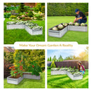 Sunnydaze L-Shaped Galvanized Steel Raised Garden Bed