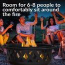 Sunnydaze Crossweave Wood-Burning Fire Pit with Spark Screen and Poker