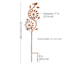 Sunnydaze Staked Metal Garden Wind Spinner