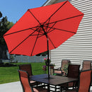Sunnydaze Aluminum Outdoor Patio Umbrella with Tilt and Crank