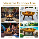 Sunnydaze Rustic Cast Iron Fire Pit Bowl with Stand