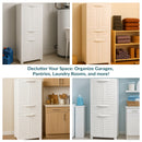 Sunnydaze Plastic Garage Storage Cabinet with 2 Adjustable Shelves