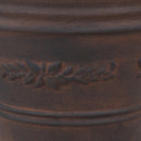 Sunnydaze Laurel Polyresin Outdoor Flowerpot Planter - Rust - 13"
