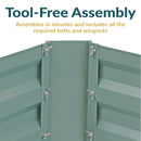 Sunnydaze Galvanized Steel Raised Garden Bed