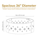 Sunnydaze 36" Heavy-Duty Metal Campfire Ring