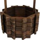 Sunnydaze Wooden Garden Wishing Well Planter Cover for Outside - 45" H