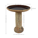 Sunnydaze Toulon Outdoor Ceramic Bird Bath - 24.5" H