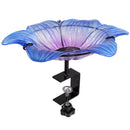 Sunnydaze Deck-Mounted/Staked Glass Bird Bath