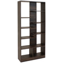 Sunnydaze Rosalee 9-Tier Open Bookshelf with Staggered Shelves