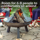 Sunnydaze Rustic Cast Iron Fire Pit Bowl with Stand