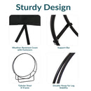 Sunnydaze Firewood Log Hoop Rack with Cover