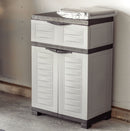 Sunnydaze Plastic Garage Storage Cabinet with Adjustable Shelf - 34.5"