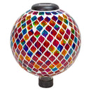 Sunnydaze Glass Mosaic Solar Garden Gazing Globe - 10"