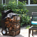 Sunnydaze Heavy-Duty Firewood Log Cart with Wheels