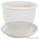 Sunnydaze Set of 2 Glazed Ceramic Planter Saucers