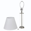 Sunnydaze Glass Cylinder Table Lamp Set of 2 with Shade - 27.75" H - Plug-In Electric
