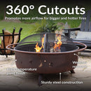Sunnydaze 42" Large Cosmic Fire Pit with Moon and Stars Design
