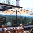 Sunnydaze Aluminum Outdoor Patio Umbrella with Tilt and Crank
