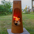 Sunnydaze Santa Fe Steel Chiminea with Rustic Finish - 50"