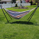 Sunnydaze Brazilian 2-Person Hammock with Universal Multi-Use Stand