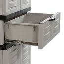 Sunnydaze Plastic Garage Storage Cabinet with 2 Adjustable Shelves - Gray