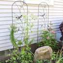 dragonfly metal garden trellis set of 2