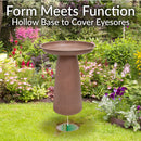 Sunnydaze Gleeful Garden Metal Outdoor Bird Bath - UV-Resistant Finish