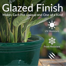 Sunnydaze Studio Glazed Ceramic Planter with Drainage