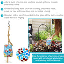 Sunnydaze Spring Flowers Mosaic Glass Wind Chime Bell