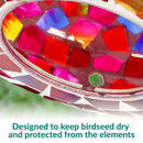 Sunnydaze Mosaic Fly-Through Hanging Bird Feeder