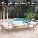 Sunnydaze Bodie 4-Piece Patio Furniture Set - Outdoor Patio Conversation Set