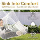 Sunnydaze Outdoor Extra Large Caribbean Polyester Rope Hammock Chair